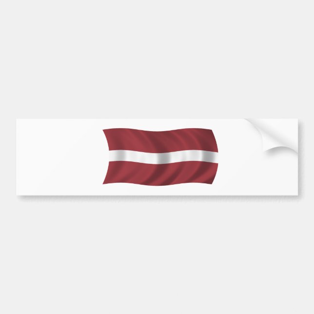 Flag of Latvia Bumper Sticker (Front)