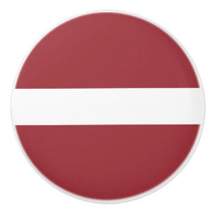 Flag of Latvia Ceramic Knob