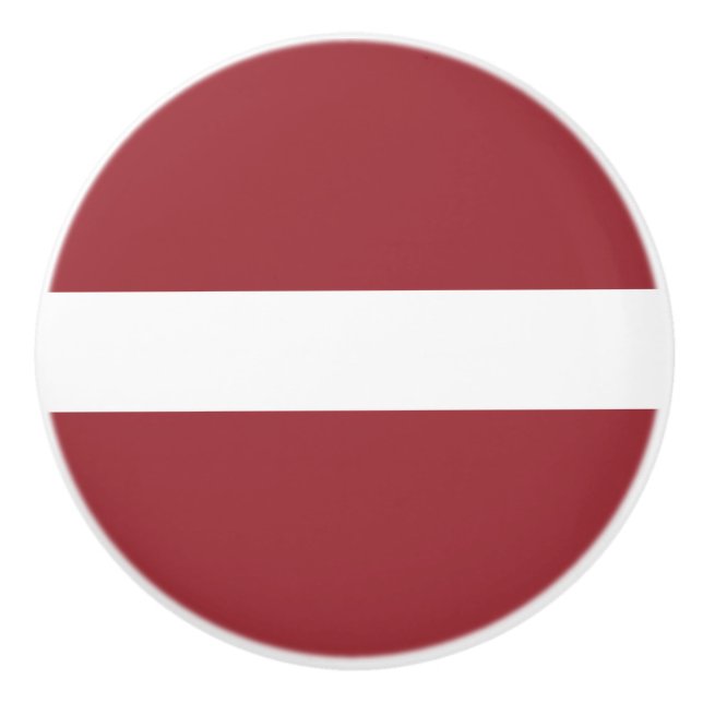 Flag of Latvia Ceramic Knob (Front)