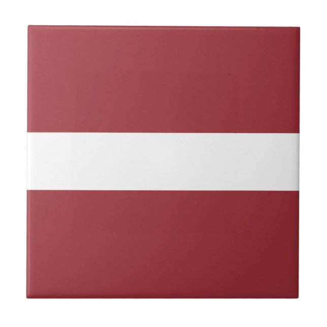 Flag of Latvia Ceramic Tile (Front)