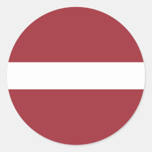 Flag of Latvia Classic Round Sticker