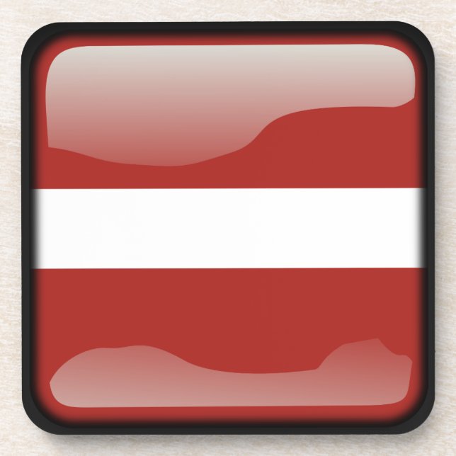 Flag of Latvia Coaster (Front)