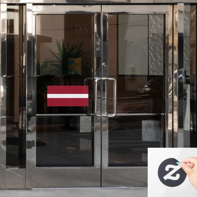 Flag of Latvia custom-cut  (Office Door)