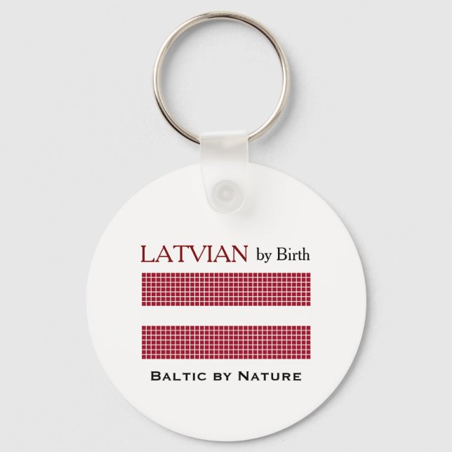 Flag of Latvia Key Ring (Front)