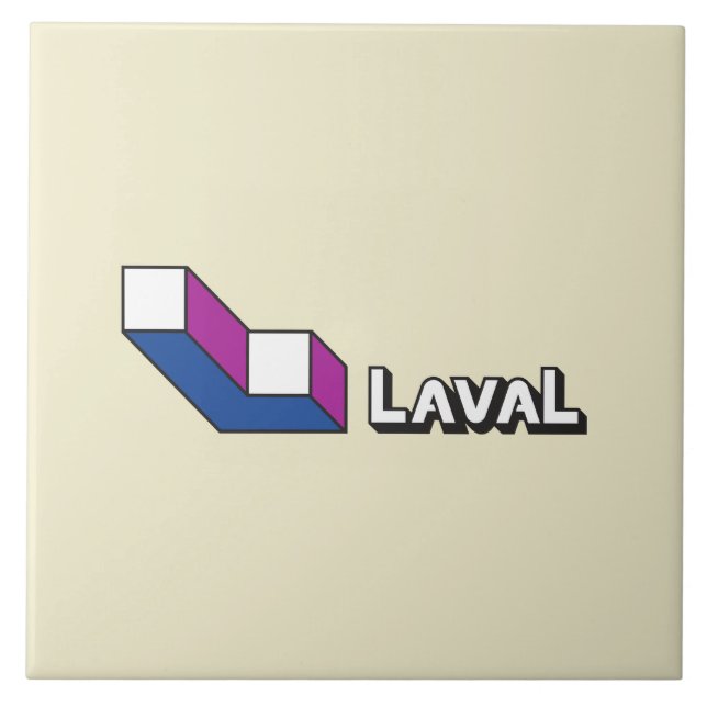 Flag of Laval (Quebec, Canada) Ceramic Tile (Front)