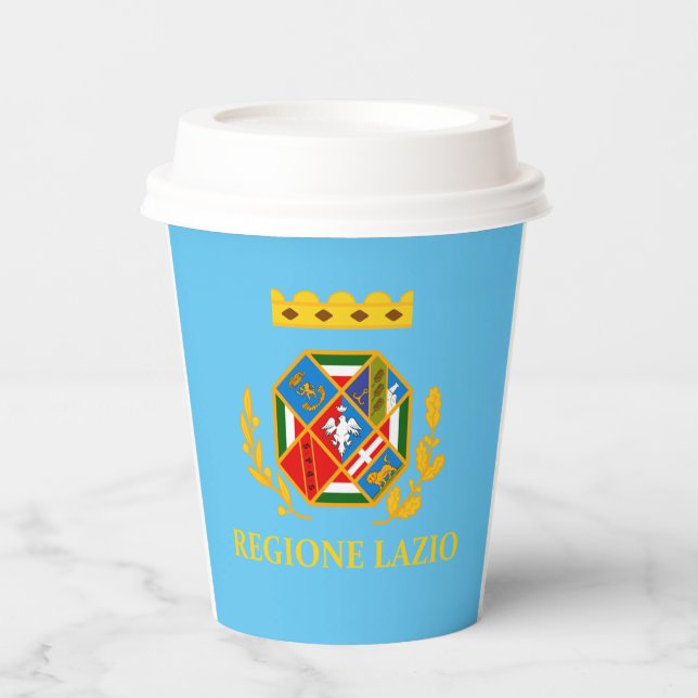 Flag of Lazio (Italy)  Paper Cups (Front)