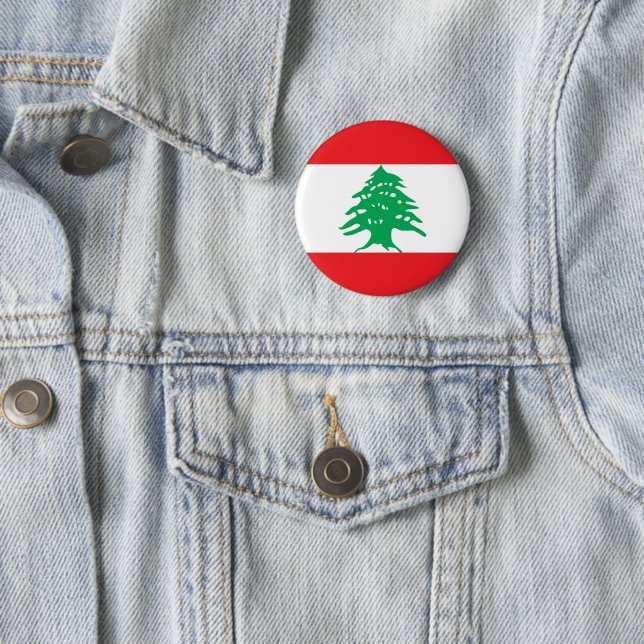 Flag of Lebanon Button (In Situ)