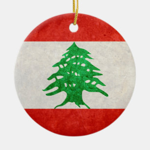 Flag of Lebanon Ceramic Ornament