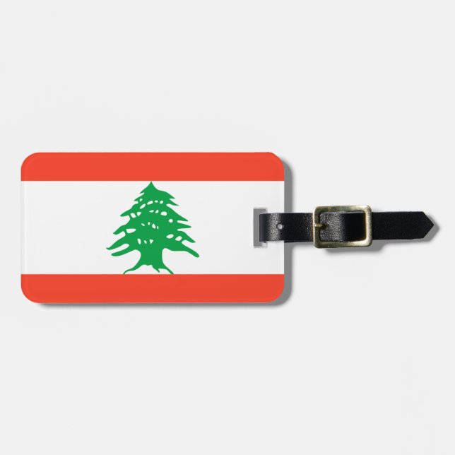 Flag of Lebanon Easy ID Personal Luggage Tag (Front Horizontal)