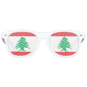 Flag of Lebanon, Fun Lebanese Flag Retro Sunglasses