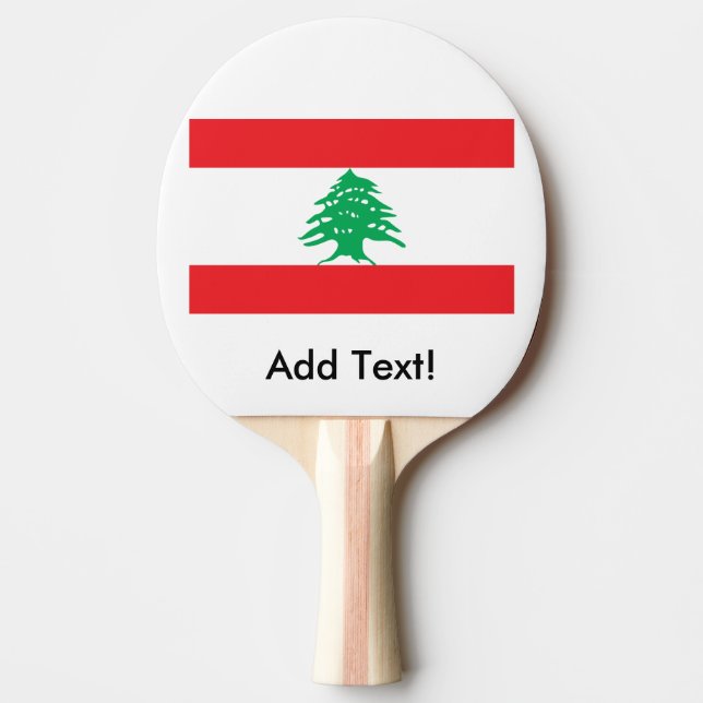 Flag of Lebanon Ping Pong Paddle (Front)