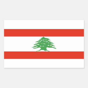 Flag of Lebanon Rectangular Sticker