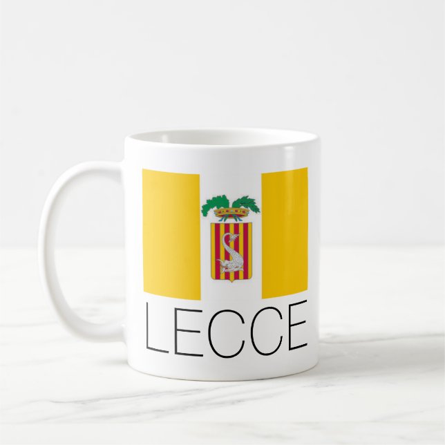 Flag of Lecce, Apulia (Italy) Coffee Mug (Left)
