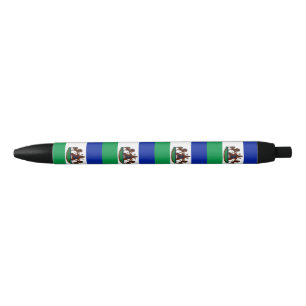 Flag of Lesotho Black Ink Pen