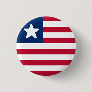 Flag of Liberia 3 Cm Round Badge
