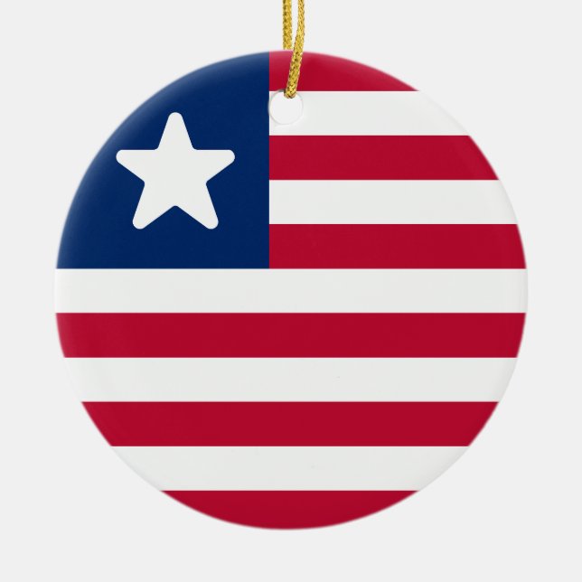 Flag of Liberia Ceramic Ornament (Front)