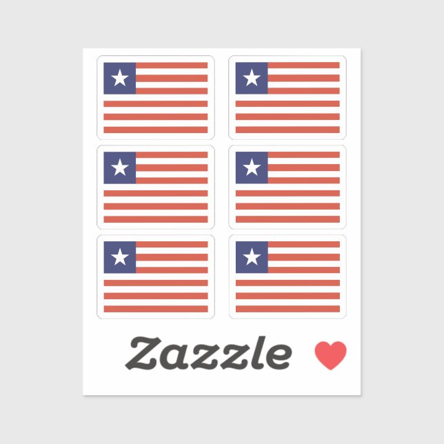 Flag of Liberia Collection pack of 6 (Sheet)
