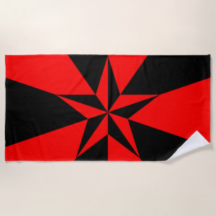 Flag of Libertarian Socialism Beach Towel