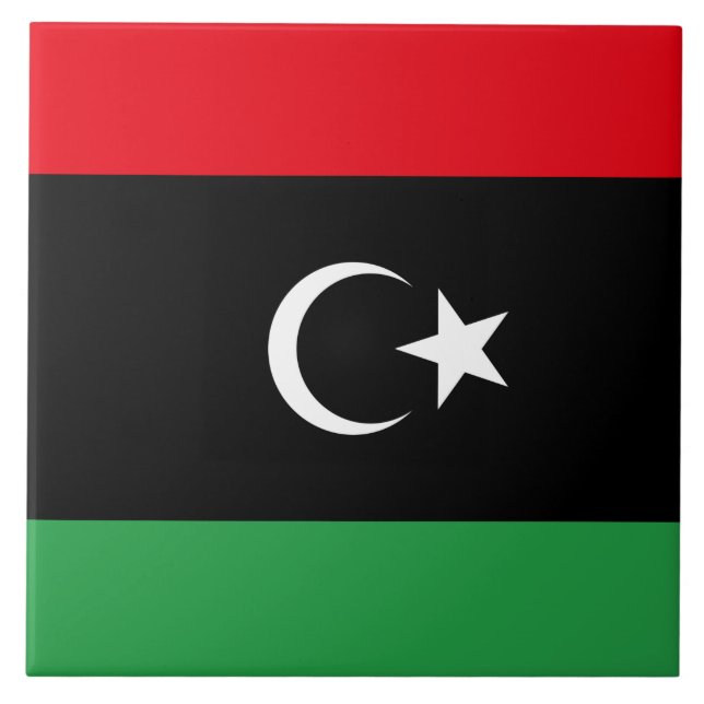 Flag of Libya Ceramic Tile (Front)