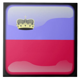Flag of Liechtenstein Ceramic Tile