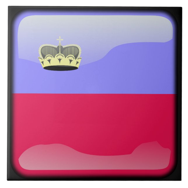 Flag of Liechtenstein Ceramic Tile (Front)