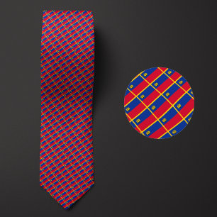 Flag of Liechtenstein Pattern Tie