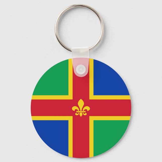 Flag of Lincolnshire Key Ring (Front)