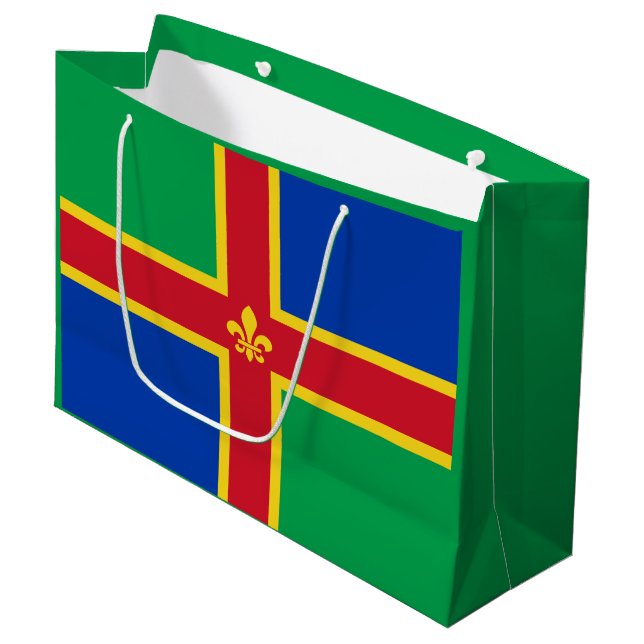 Flag of Lincolnshire Large Gift Bag (Front Angled)
