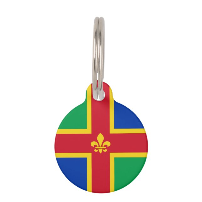 Flag of Lincolnshire Pet ID Tag (Front)