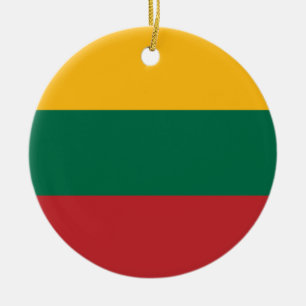 Flag of Lithuania Ceramic Ornament