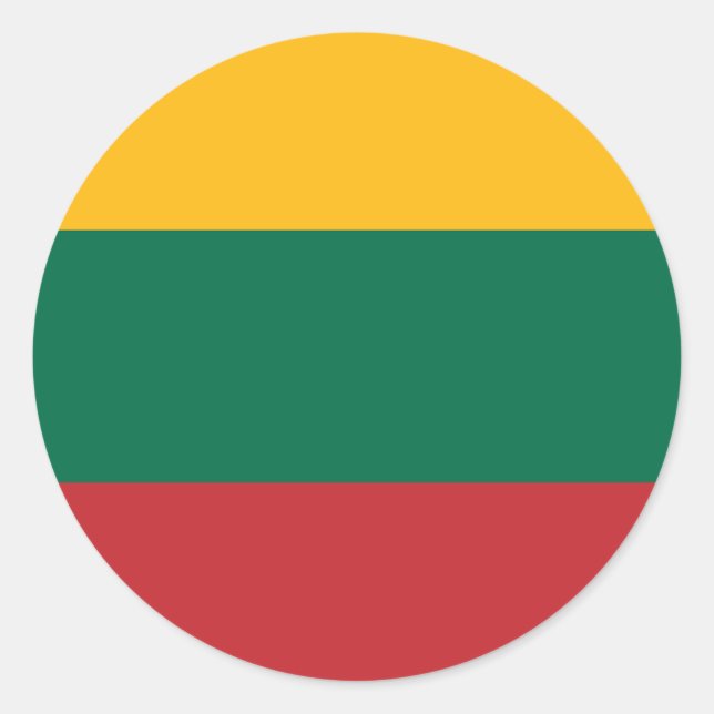 Flag of Lithuania Classic Round Sticker (Front)