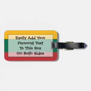 Flag of Lithuania Easy ID Personal Luggage Tag