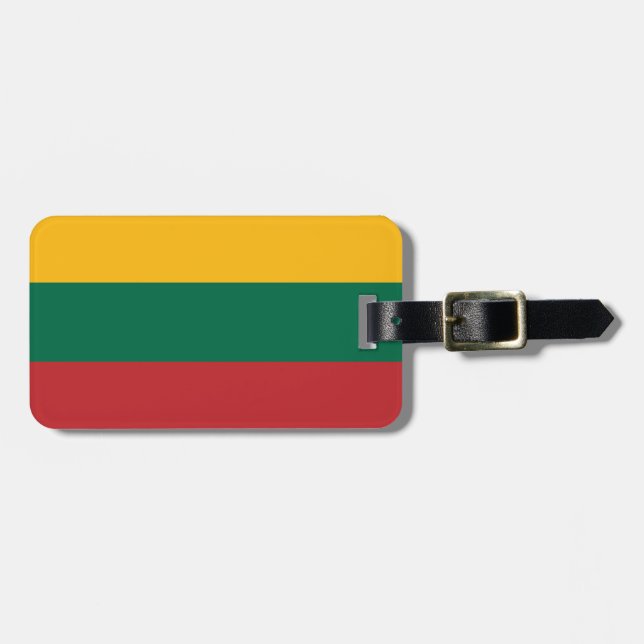 Flag of Lithuania Easy ID Personal Luggage Tag (Front Horizontal)