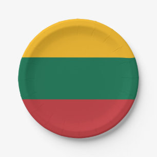 Flag of Lithuania Paper Plate