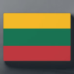 Flag of Lithuania Plaque<br><div class="desc">Flag of Lithuania. The Lithuanian flag is a horizontal triband.</div>