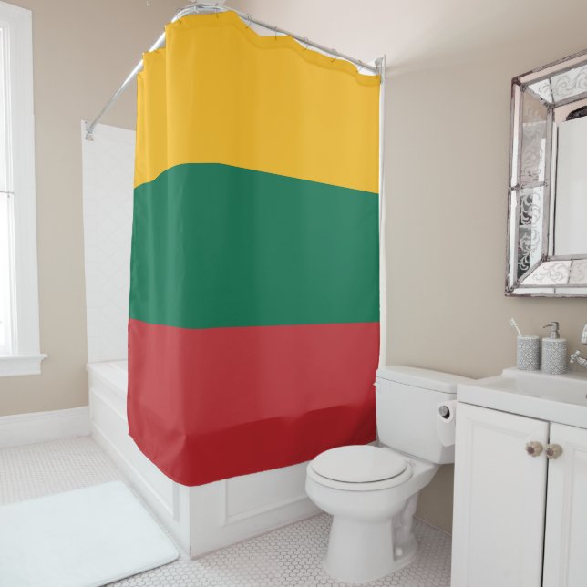 Flag of Lithuania Shower Curtain (In Situ)