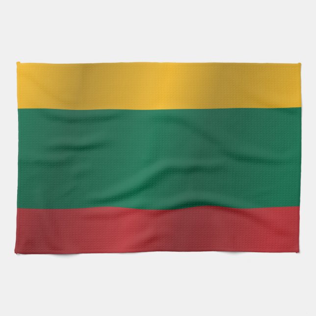Flag of Lithuania Tea Towel (Horizontal)