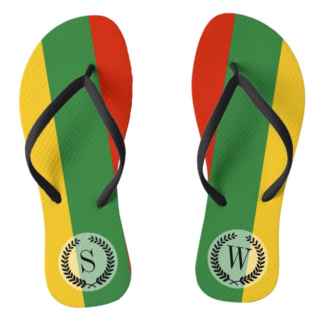 Flag of Lithuania Thongs (Footbed)