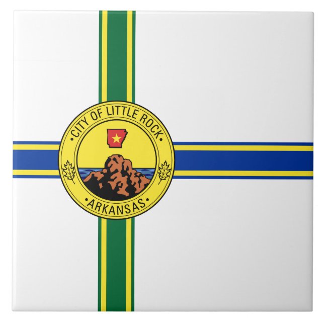 Flag of Little Rock (Arkansas) Ceramic Tile (Front)