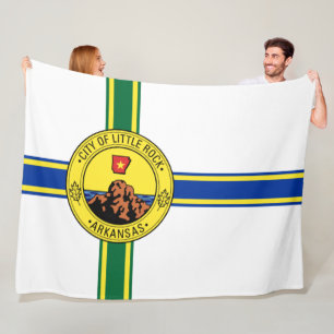 Flag of Little Rock (Arkansas) Fleece Blanket