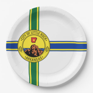 Flag of Little Rock (Arkansas) Paper Plate