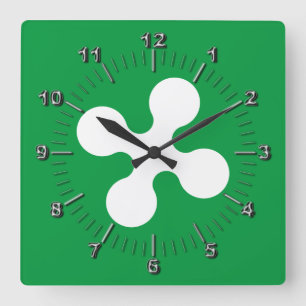 Flag of Lombardia (Italy)  Square Wall Clock