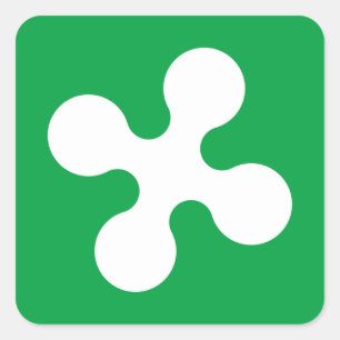 Flag of Lombardia Square Sticker