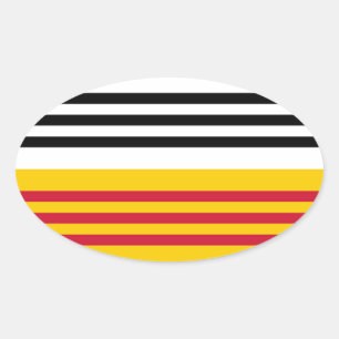 Flag of Loon op Zand Oval Sticker