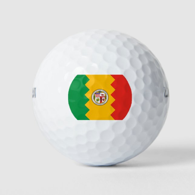 Flag of Los Angeles (California, USA) Golf Balls (Front)