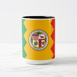 Flag of Los Angeles (California, USA) Two-Tone Coffee Mug