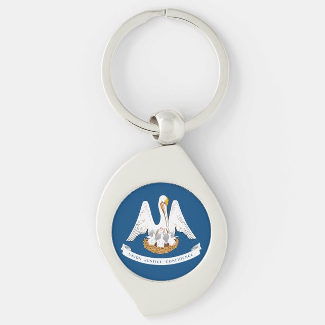 Flag of Louisiana Key Ring (Front)