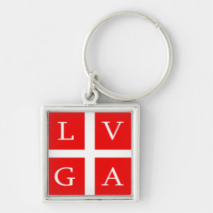 Flag of Lugano, Switzerland Key Ring