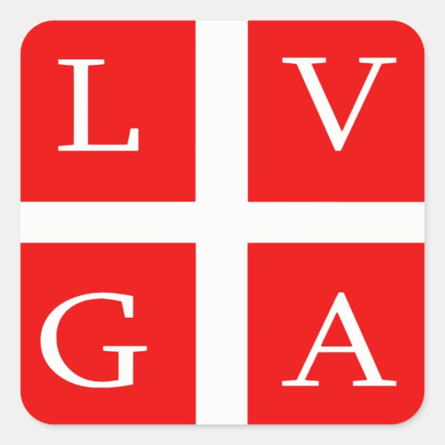Flag of Lugano, Switzerland Square Sticker (Front)