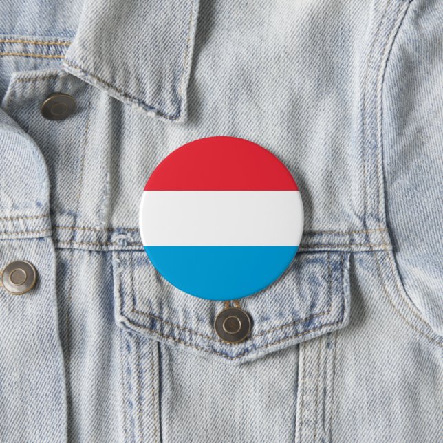 Flag of Luxembourg 7.5 Cm Round Badge (In Situ)